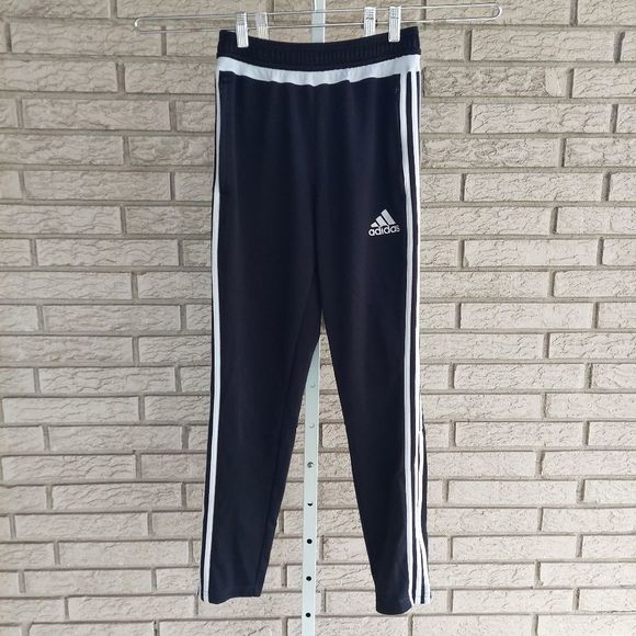 Adidas Kids Black Classic Joggers 13-14 USED - Picture 1 of 9